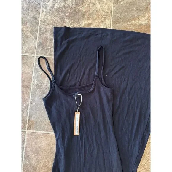 Skims Soft Lounge Long Slip Dress Onyx Size Small - Picture 9 of 12